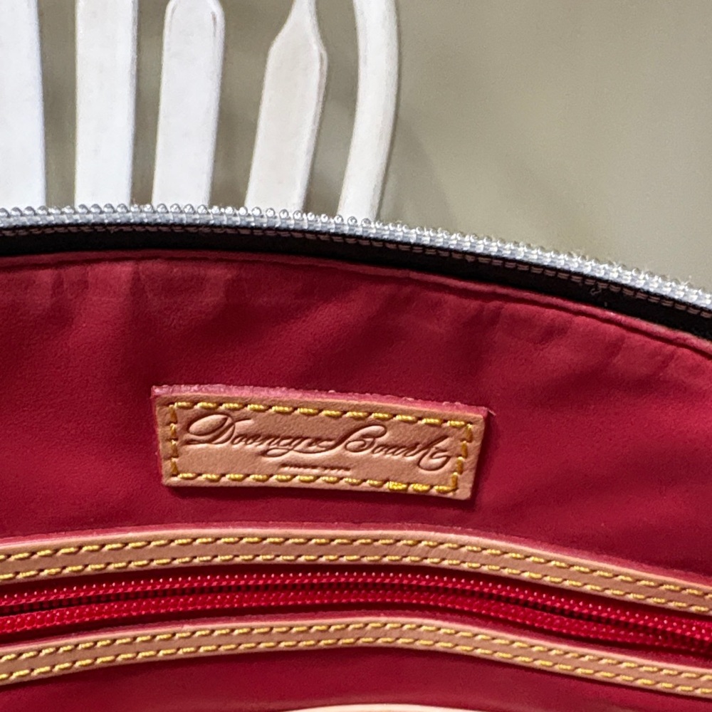 Dooney & Bourke Black and Tan Satchel - Picture 4 of 5